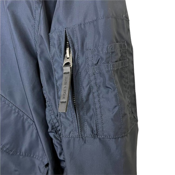 Slate & Stone Navy Bomber Jacket Size XL - Picture 7 of 14